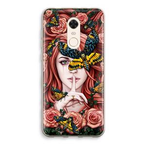 CaseCompany Lady Moth: Xiaomi Redmi 5 Transparant Hoesje