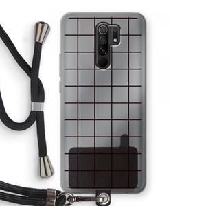 CaseCompany Rooster: Xiaomi Redmi 9 Transparant Hoesje met koord