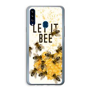CaseCompany Let it bee: Samsung Galaxy A20s Transparant Hoesje
