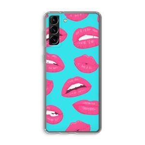 CaseCompany Bite my lip: Samsung Galaxy S21 Plus Transparant Hoesje