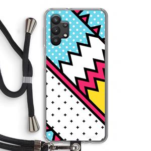 CaseCompany Pop Art #2: Samsung Galaxy A32 5G Transparant Hoesje met koord