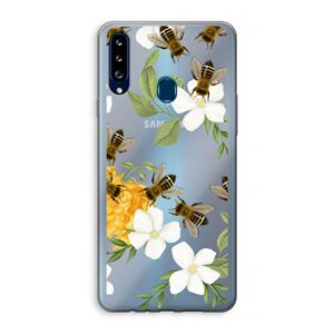 CaseCompany No flowers without bees: Samsung Galaxy A20s Transparant Hoesje