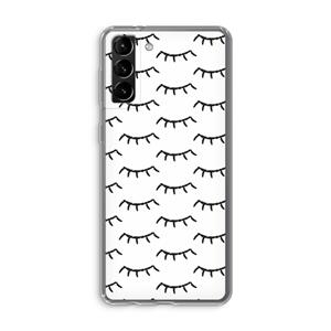 CaseCompany Wimpers: Samsung Galaxy S21 Plus Transparant Hoesje