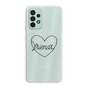 CaseCompany Friends heart black: Samsung Galaxy A52s 5G Transparant Hoesje