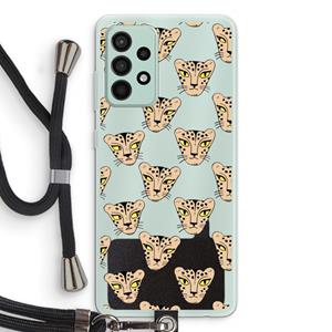 CaseCompany Tijger: Samsung Galaxy A52s 5G Transparant Hoesje met koord