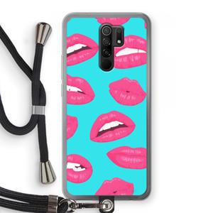 CaseCompany Bite my lip: Xiaomi Redmi 9 Transparant Hoesje met koord