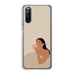 CaseCompany Fresh coffee: Sony Xperia 10 III Transparant Hoesje