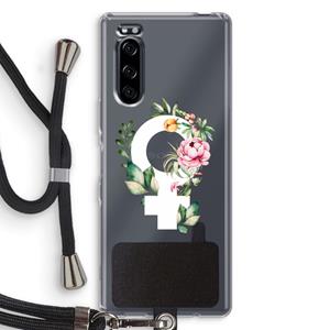 CaseCompany Venus: Sony Xperia 5 Transparant Hoesje met koord