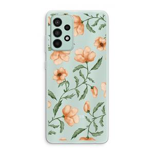 CaseCompany Peachy flowers: Samsung Galaxy A52s 5G Transparant Hoesje