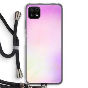 CaseCompany Flow mist pastel: Samsung Galaxy A22 5G Transparant Hoesje met koord