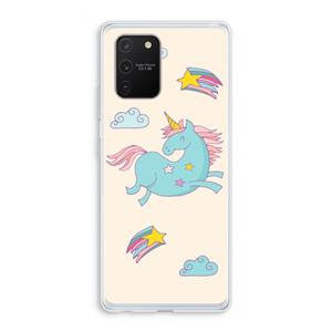 CaseCompany Vliegende eenhoorn: Samsung Galaxy S10 Lite Transparant Hoesje