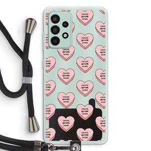 CaseCompany Chicks before dicks: Samsung Galaxy A52s 5G Transparant Hoesje met koord
