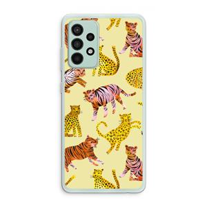CaseCompany Cute Tigers and Leopards: Samsung Galaxy A52s 5G Transparant Hoesje