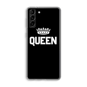 CaseCompany Queen zwart: Samsung Galaxy S21 Plus Transparant Hoesje