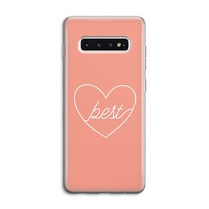 CaseCompany Best heart: Samsung Galaxy S10 4G Transparant Hoesje