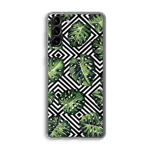 CaseCompany Geometrische jungle: Samsung Galaxy S21 Plus Transparant Hoesje