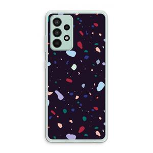 CaseCompany Dark Rounded Terrazzo: Samsung Galaxy A52s 5G Transparant Hoesje