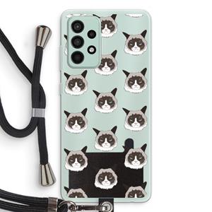 CaseCompany It's a Purrr Case: Samsung Galaxy A52s 5G Transparant Hoesje met koord