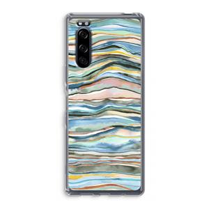 CaseCompany Watercolor Agate: Sony Xperia 5 Transparant Hoesje