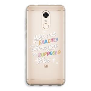CaseCompany Right Place: Xiaomi Redmi 5 Transparant Hoesje