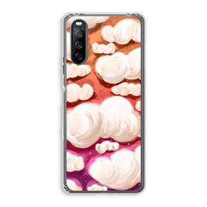 CaseCompany Katoen Wolken: Sony Xperia 10 III Transparant Hoesje