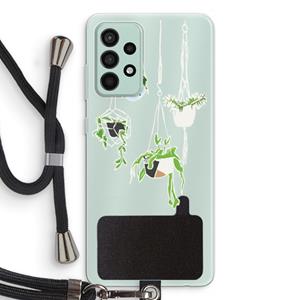 CaseCompany Hang In There: Samsung Galaxy A52s 5G Transparant Hoesje met koord