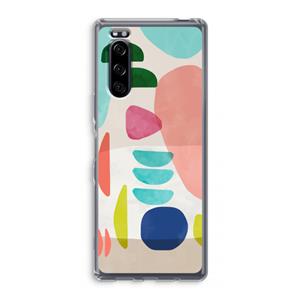 CaseCompany Bold Rounded Shapes: Sony Xperia 5 Transparant Hoesje