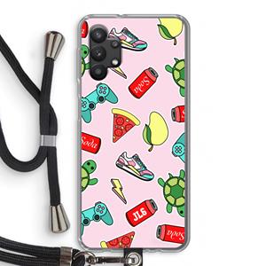 CaseCompany Things Jamie Loves: Samsung Galaxy A32 5G Transparant Hoesje met koord
