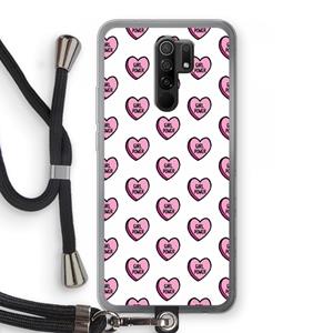 CaseCompany GIRL POWER: Xiaomi Redmi 9 Transparant Hoesje met koord