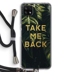 CaseCompany Take me back: Samsung Galaxy A22 5G Transparant Hoesje met koord