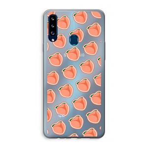 CaseCompany Just peachy: Samsung Galaxy A20s Transparant Hoesje