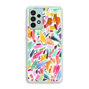 CaseCompany Watercolor Brushstrokes: Samsung Galaxy A52s 5G Transparant Hoesje
