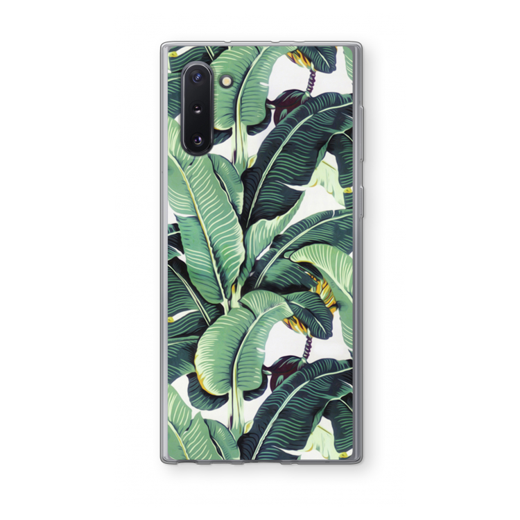 CaseCompany Bananenbladeren: Samsung Galaxy Note 10 Transparant Hoesje