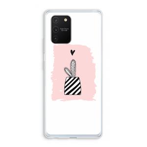 CaseCompany Zwart-wit cactus: Samsung Galaxy S10 Lite Transparant Hoesje