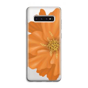 CaseCompany Orange Ellila flower: Samsung Galaxy S10 4G Transparant Hoesje