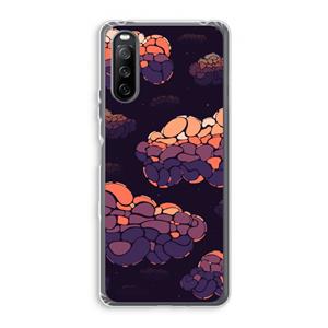 CaseCompany Patroon Wolken: Sony Xperia 10 III Transparant Hoesje