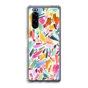 CaseCompany Watercolor Brushstrokes: Sony Xperia 5 Transparant Hoesje
