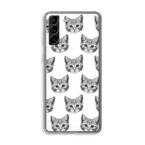CaseCompany Kitten: Samsung Galaxy S21 Plus Transparant Hoesje