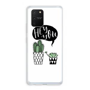 CaseCompany Hey you cactus: Samsung Galaxy S10 Lite Transparant Hoesje