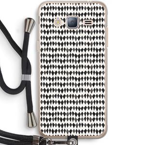CaseCompany Crazy shapes: Samsung Galaxy J3 (2016) Transparant Hoesje met koord