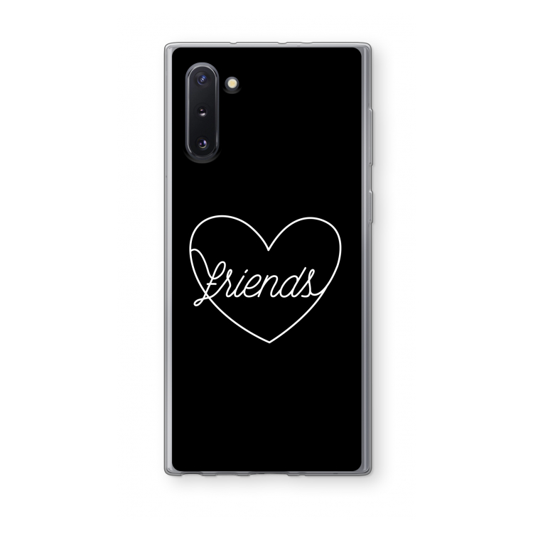 CaseCompany Friends heart black: Samsung Galaxy Note 10 Transparant Hoesje