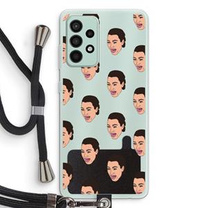 CaseCompany Ugly Cry Call: Samsung Galaxy A52s 5G Transparant Hoesje met koord