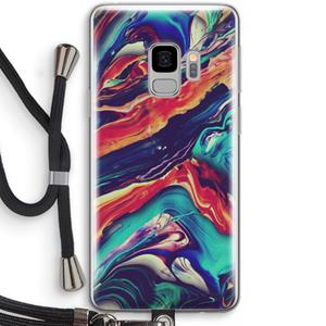 CaseCompany Chameleon Sun: Samsung Galaxy S9 Transparant Hoesje met koord