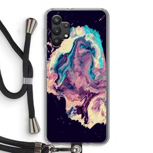 CaseCompany Cosmic Silence: Samsung Galaxy A32 5G Transparant Hoesje met koord