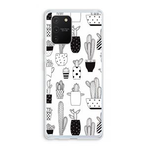 CaseCompany Cactusmotief: Samsung Galaxy S10 Lite Transparant Hoesje