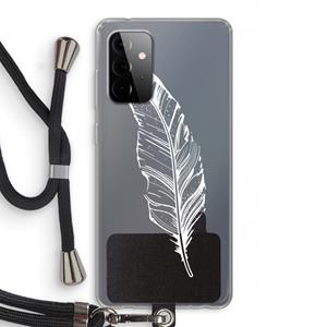 CaseCompany Pluim: Samsung Galaxy A72 5G Transparant Hoesje met koord