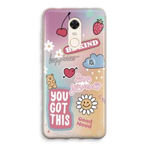 CaseCompany Positivity: Xiaomi Redmi 5 Transparant Hoesje