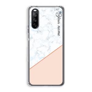 CaseCompany Marmer in stijl: Sony Xperia 10 III Transparant Hoesje