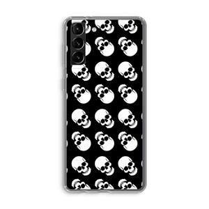 CaseCompany Musketon Skulls: Samsung Galaxy S21 Plus Transparant Hoesje