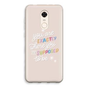 CaseCompany Right Place: Xiaomi Redmi 5 Transparant Hoesje